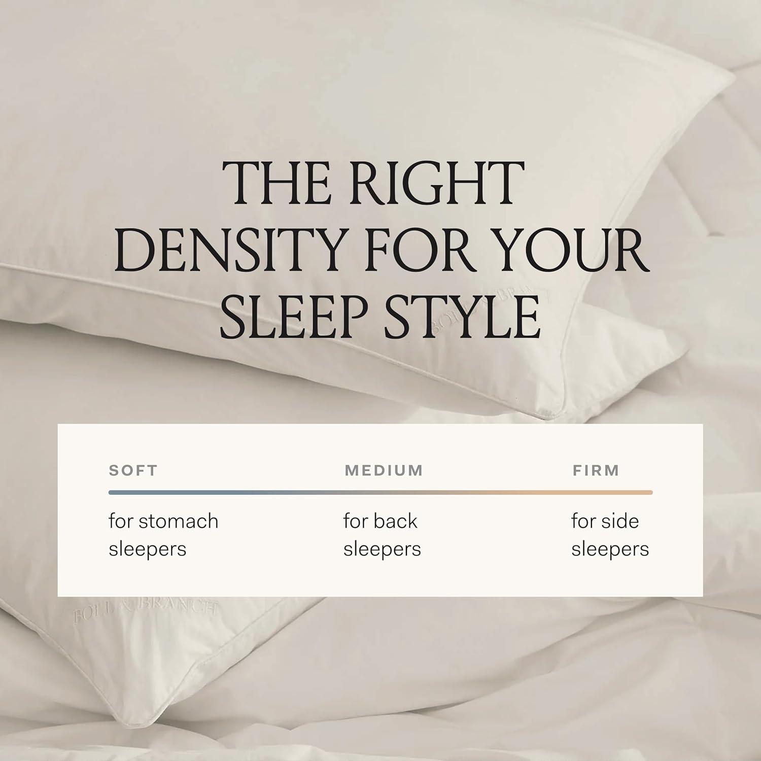 imageBOLL ampamp BRANCH Down Alternative Pillow Soft Standard Cooling Shell Hypoallergenic Primaloft Luxury Down Alternative Fill Superior SupportKing Medium Density