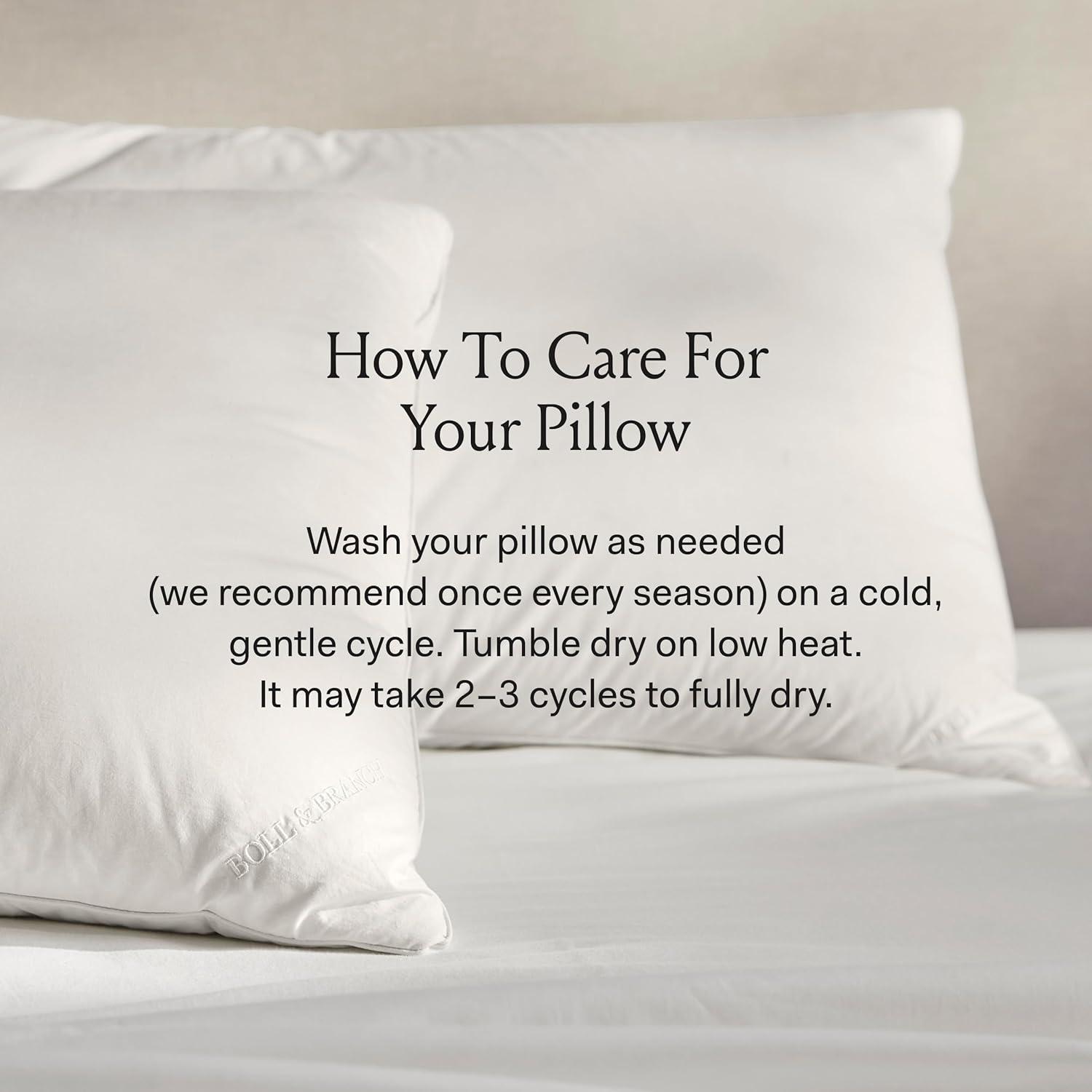 imageBOLL ampamp BRANCH Down Alternative Pillow Soft Standard Cooling Shell Hypoallergenic Primaloft Luxury Down Alternative Fill Superior SupportKing Medium Density