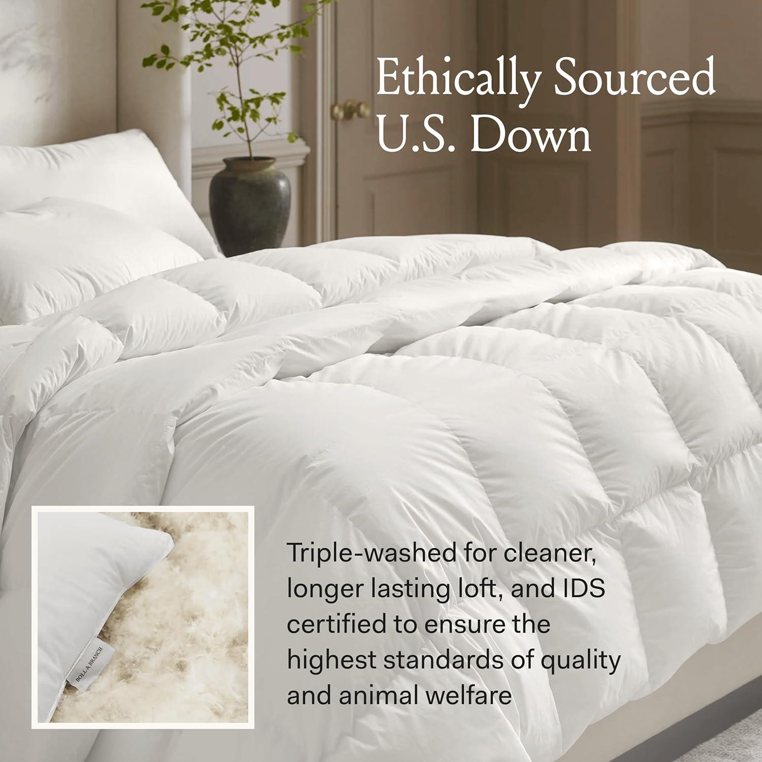 imageBOLL ampamp BRANCH Down Duvet Insert KingCal King Lightweight Luxury Shell CrueltyFree US Down Bedding Bafflebox Maintains LoftLightweight