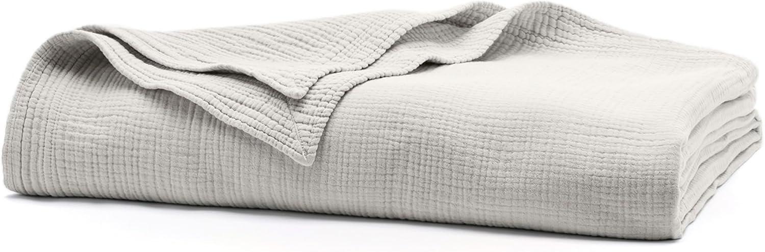 imageBOLL ampamp BRANCH Dream Bed Blanket FullQueen Sageleaf Luxury 100 Organic Cotton Soft Lightweight and Breathable CloudLike TouchMist