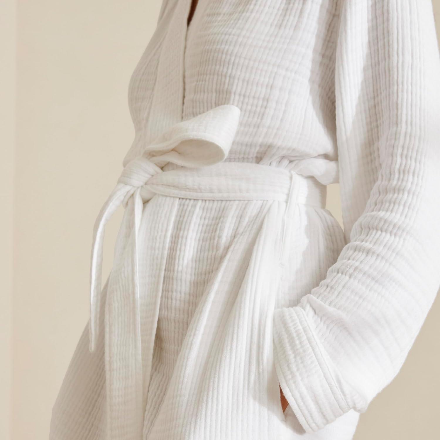 imageBOLL ampamp BRANCH Dream Robe 100 Organic Cotton Ultra Soft Lightweight Breathable and Pre Shrunk UnisexWhite