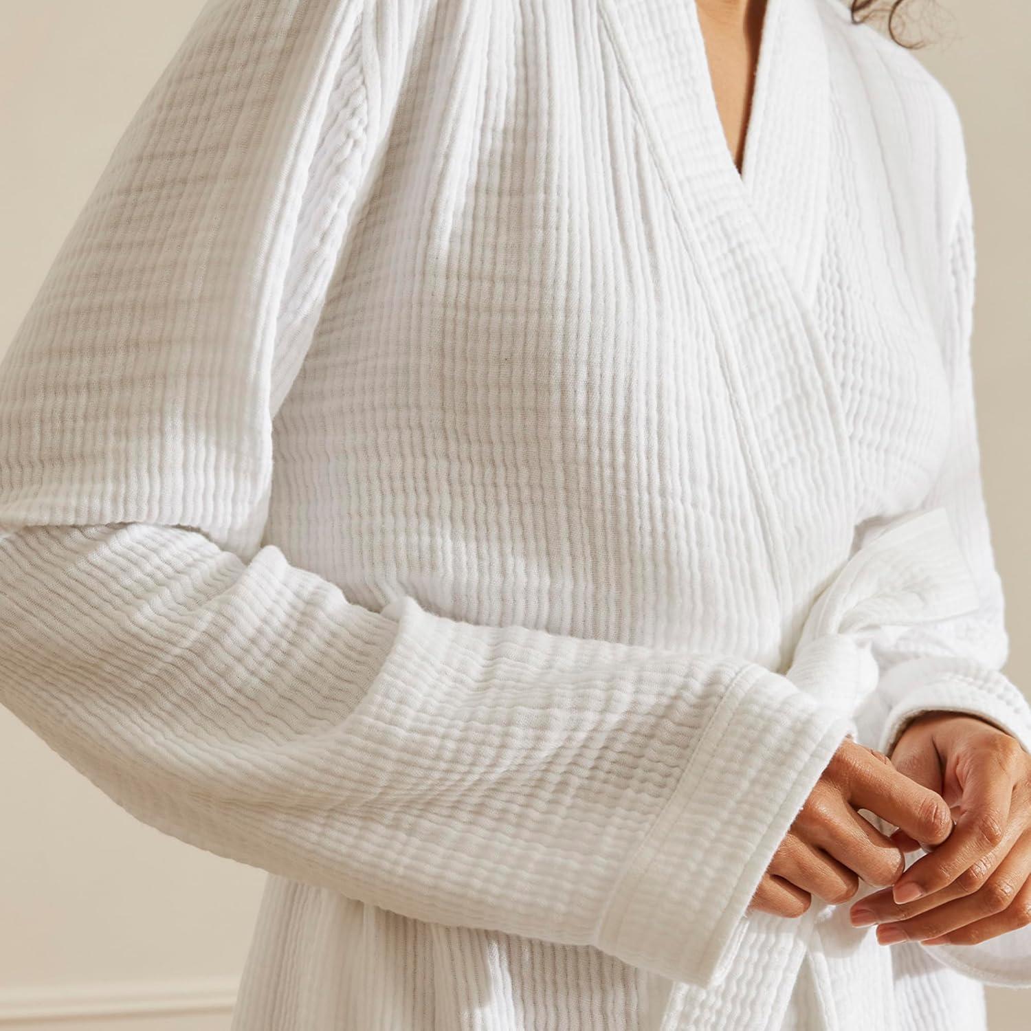 imageBOLL ampamp BRANCH Dream Robe 100 Organic Cotton Ultra Soft Lightweight Breathable and Pre Shrunk UnisexWhite