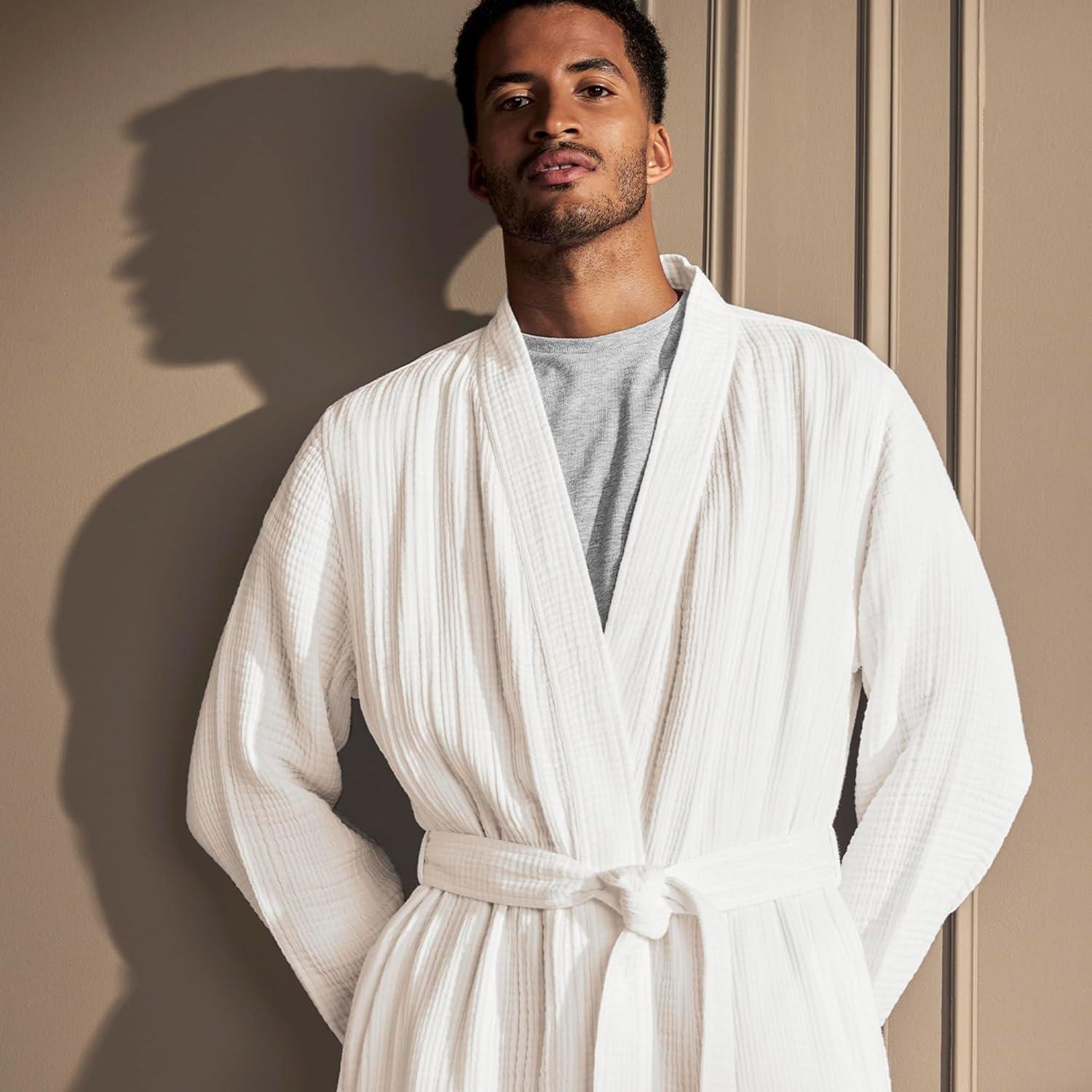 imageBOLL ampamp BRANCH Dream Robe 100 Organic Cotton Ultra Soft Lightweight Breathable and Pre Shrunk UnisexWhite