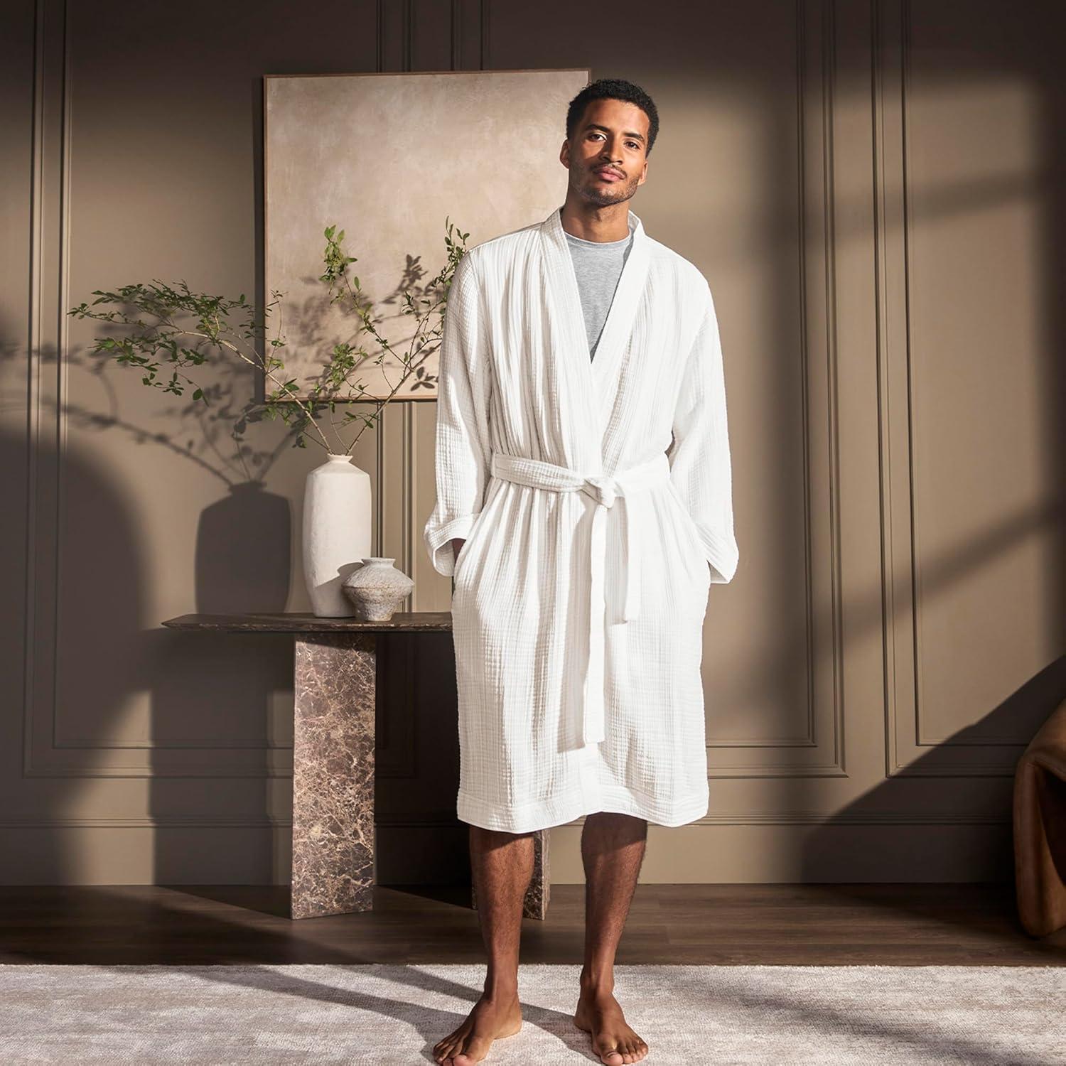 imageBOLL ampamp BRANCH Dream Robe 100 Organic Cotton Ultra Soft Lightweight Breathable and Pre Shrunk UnisexWhite