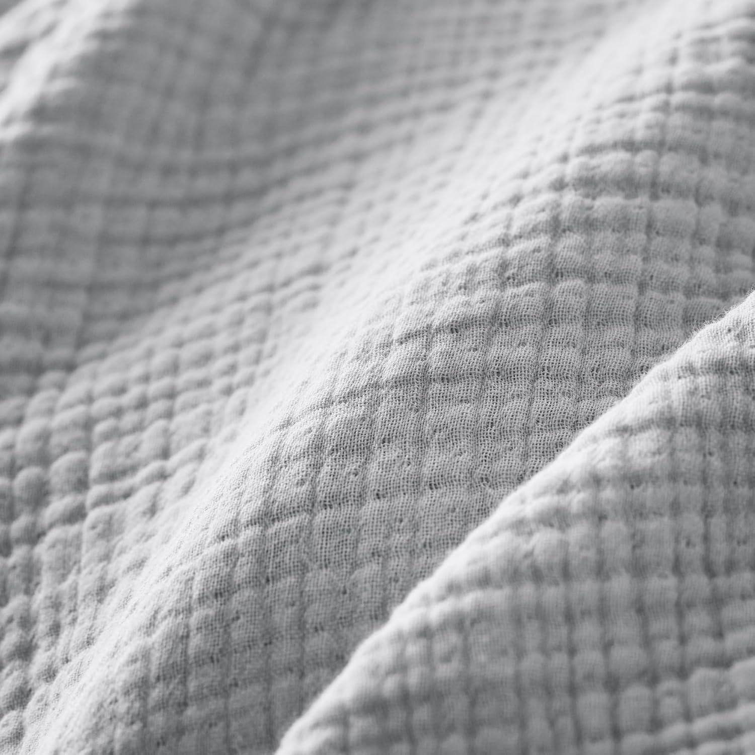 imageBOLL ampamp BRANCH Dream Throw Blanket One Size White Luxury 100 Organic Cotton Soft Lightweight and Breathable CloudLike Touch 50x70 InchesSky