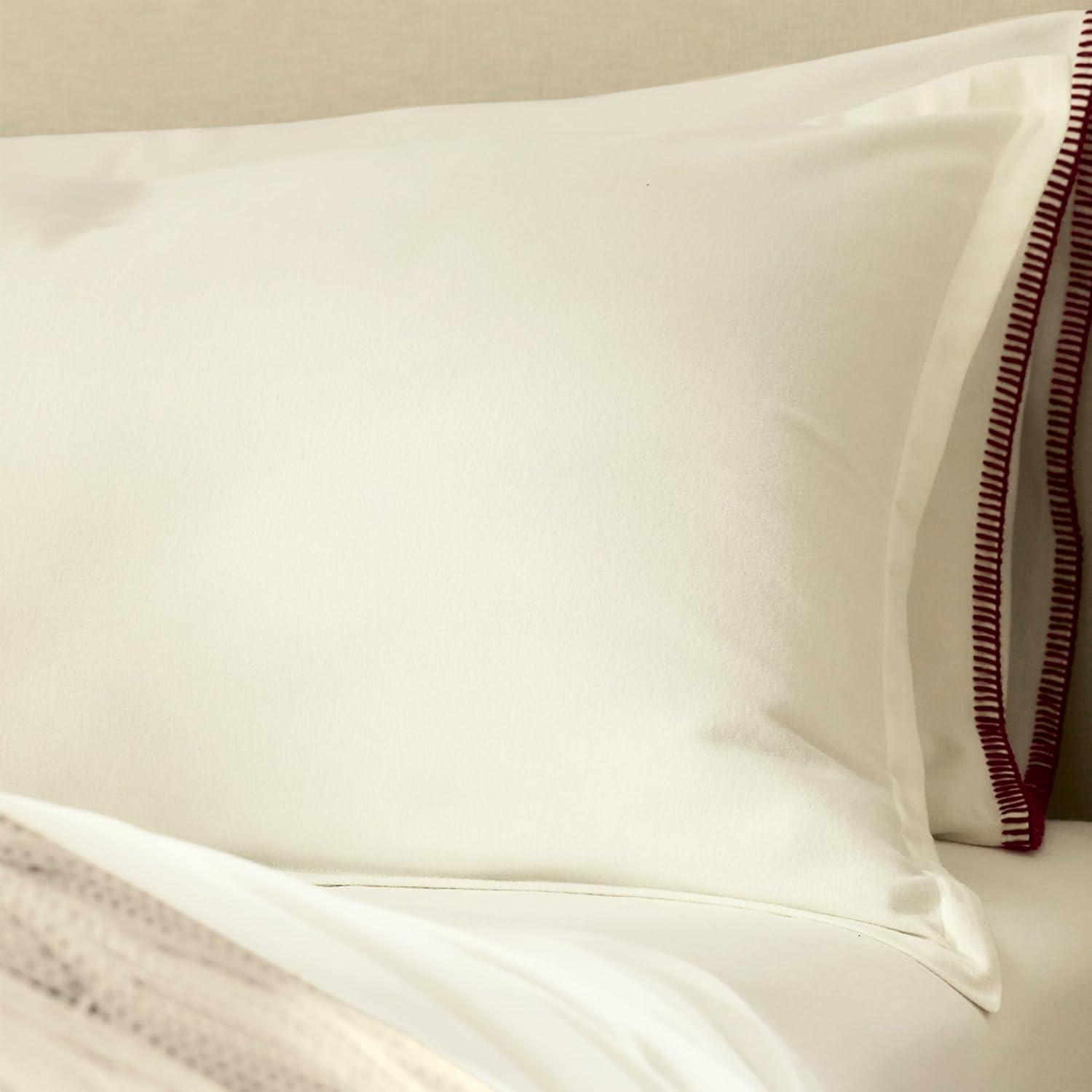 imageBOLL ampamp BRANCH Flannel Duvet Set KingCal King White Luxury 100 Organic Cotton 1 Duvet Cover 2 Shams Velvety Soft Warm ampamp Breathable WeaveCream