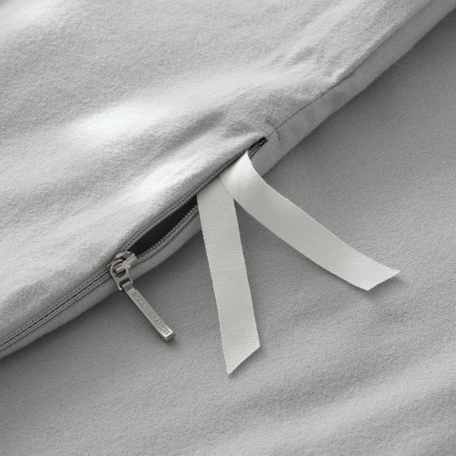 imageBOLL ampamp BRANCH Flannel Duvet Set KingCal King White Luxury 100 Organic Cotton 1 Duvet Cover 2 Shams Velvety Soft Warm ampamp Breathable WeaveShore