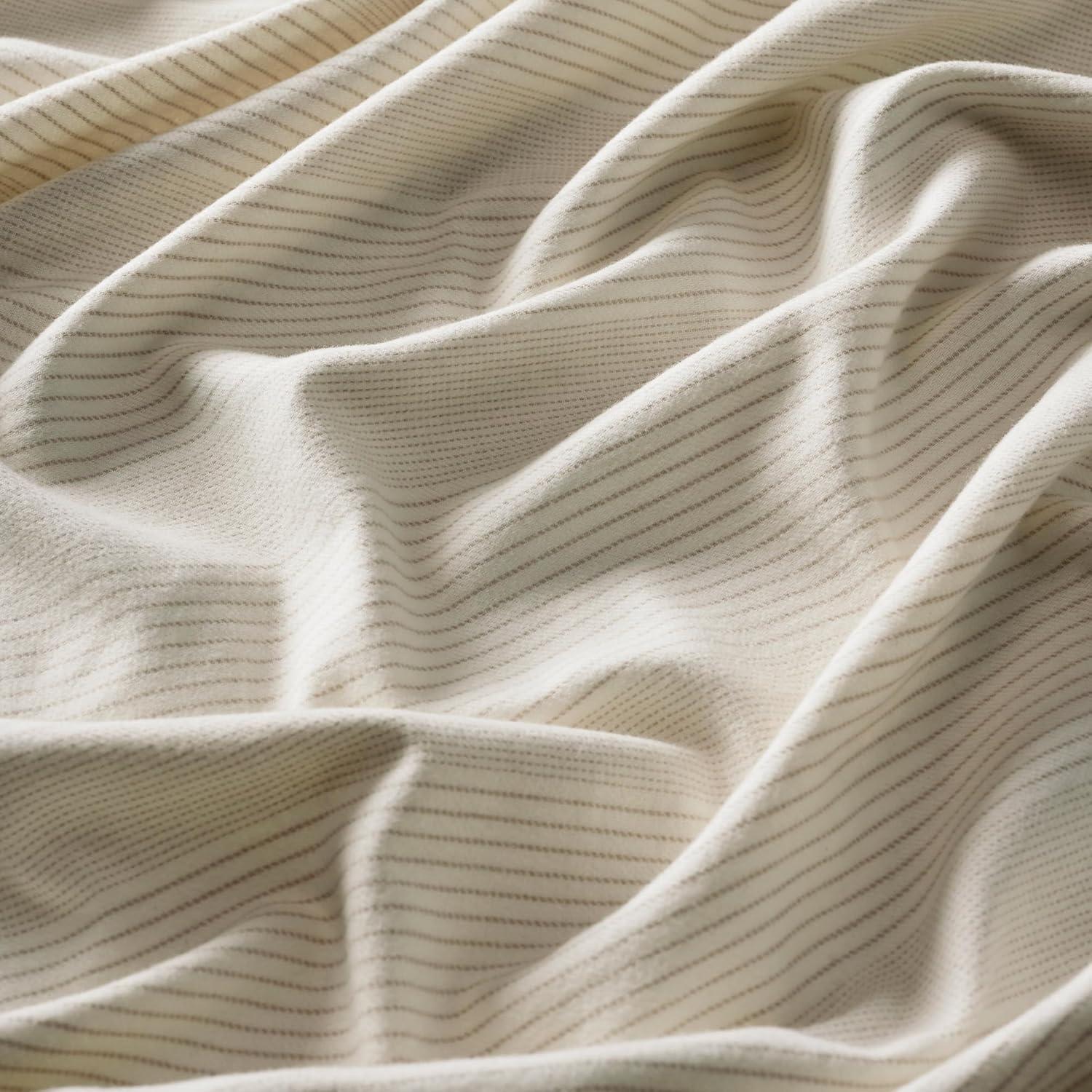 imageBOLL ampamp BRANCH Flannel Sheet Set King Shore Luxury 100 Organic Cotton Includes 1 Flat 1 Fitted 2 King Pillowcases Velvety Soft Warm ampamp BreathableCreamOak