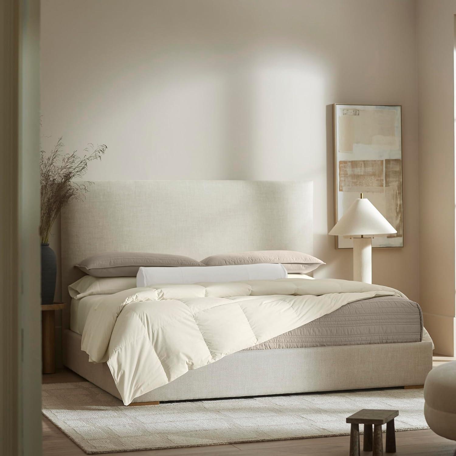 imageBOLL ampamp BRANCH Percale Quilted Down Comforter KingCal King Cream Duvet Insert and Cover in One Layer 100 Luxury Organic Cotton Ethically Sourced TripleWashed Down 1 ComforterCream