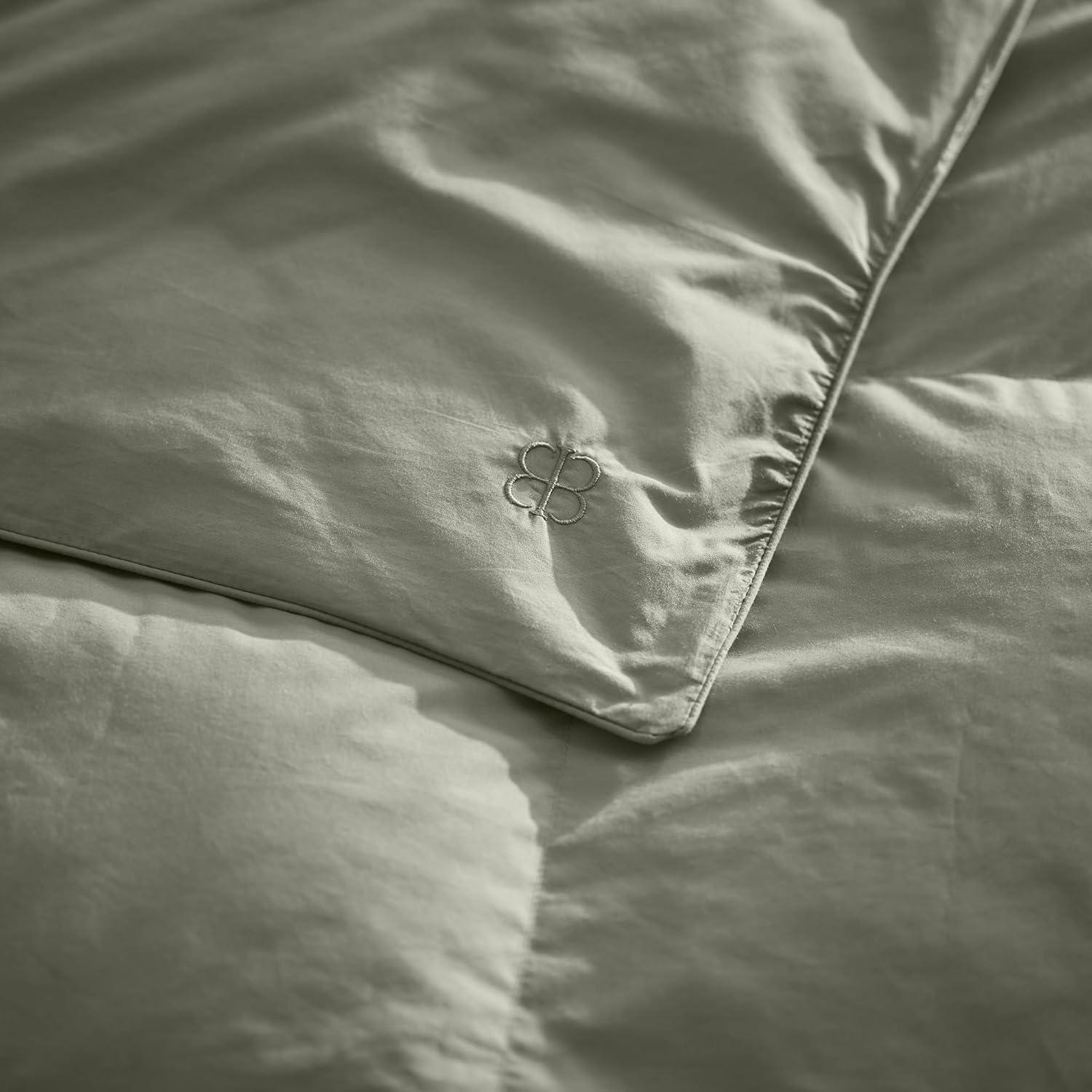 imageBOLL ampamp BRANCH Percale Quilted Down Comforter KingCal King Cream Duvet Insert and Cover in One Layer 100 Luxury Organic Cotton Ethically Sourced TripleWashed Down 1 ComforterSageleaf