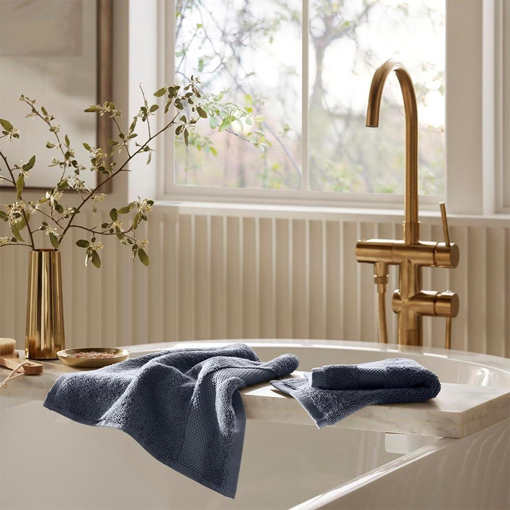 imageBOLL ampamp BRANCH Plush Bath Towel Set Shore 6 Piece Includes 2 Bath Towels 2 Hand Towels ampamp 2 Washcloths 100 Organic Cotton Ultra Soft ampamp Luxurious Quick AbsorbingMineral