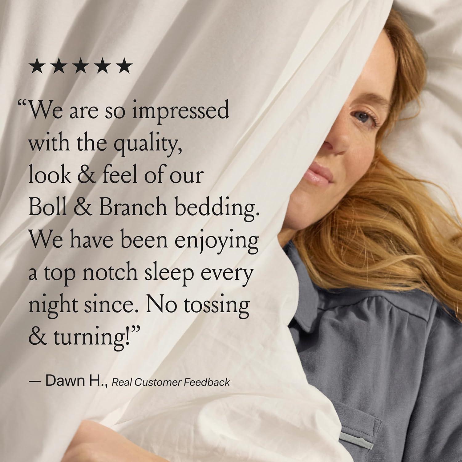 imageBOLL ampamp BRANCH Signature Hemmed Duvet Set KingCal King White Luxury 100 Organic Cotton 1 Duvet Cover 2 Shams Buttery Soft Hidden ClosuresMist