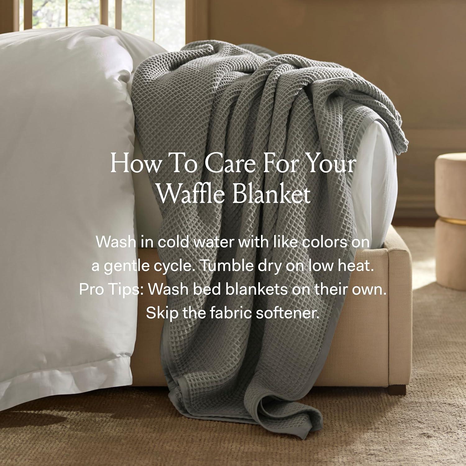 imageBOLL ampamp BRANCH Waffle Bed Blanket KingCal King Shore Luxury 100 Organic Cotton Soft Lightweight and Breathable Textured Waffle Weave DesignHolly