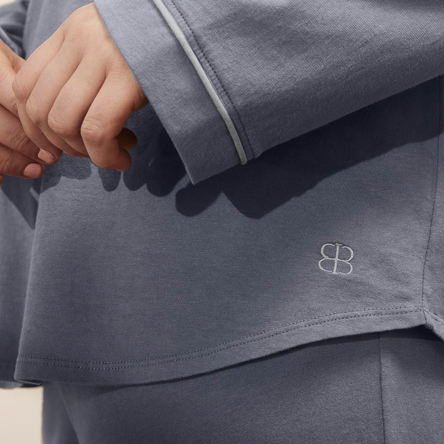 imageBOLL ampamp BRANCH Womens Soft Knit Long Sleeve ampamp Pants Pajama SetMineral