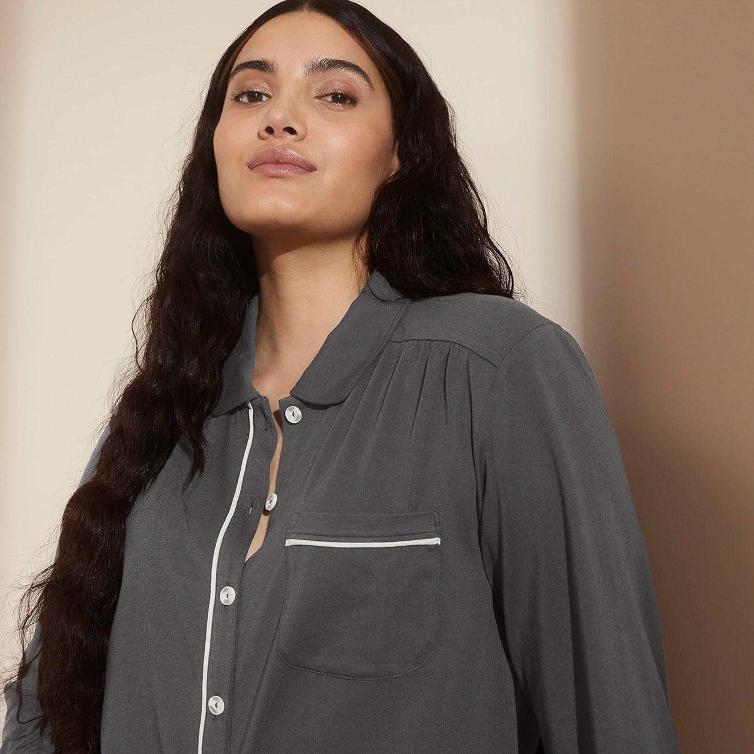 imageBOLL ampamp BRANCH Womens Soft Knit Long Sleeve ampamp Pants Pajama SetNight