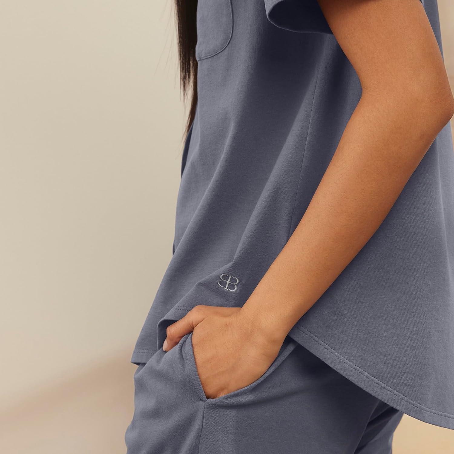 imageBOLL ampamp BRANCH Womens Soft Knit Short Sleeve ampamp Pants Pajama SetMineral