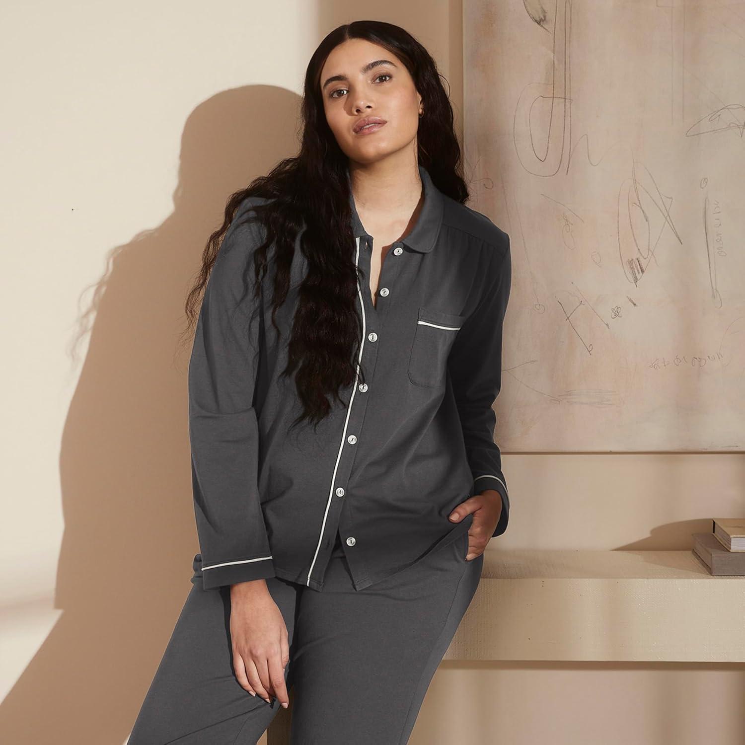 imageBOLL ampamp BRANCH Womens Soft Knit Short Sleeve ampamp Pants Pajama SetNight