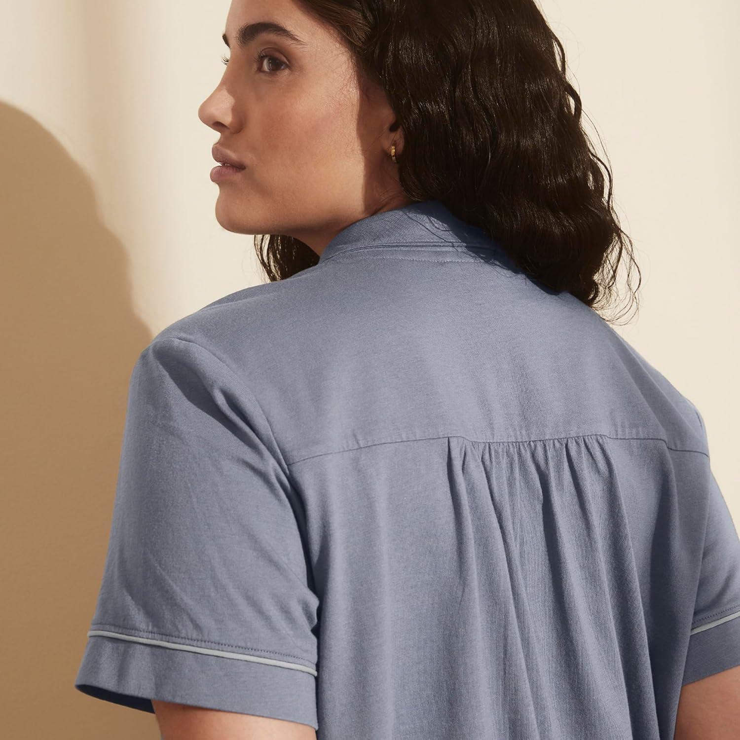 imageBOLL ampamp BRANCH Womens Soft Knit Short Sleeve ampamp Shorts Pajama SetMineral