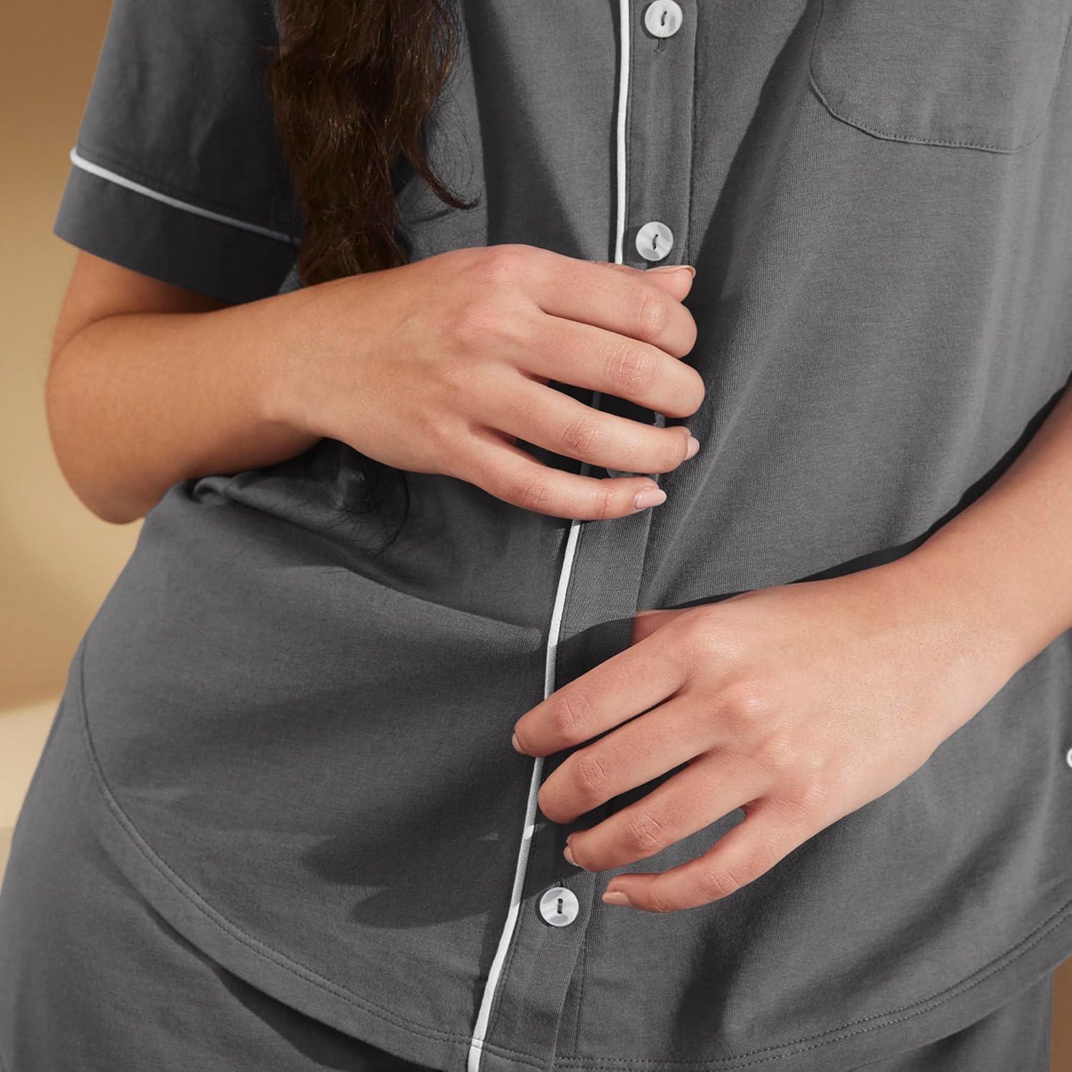 imageBOLL ampamp BRANCH Womens Soft Knit Short Sleeve ampamp Shorts Pajama SetNight