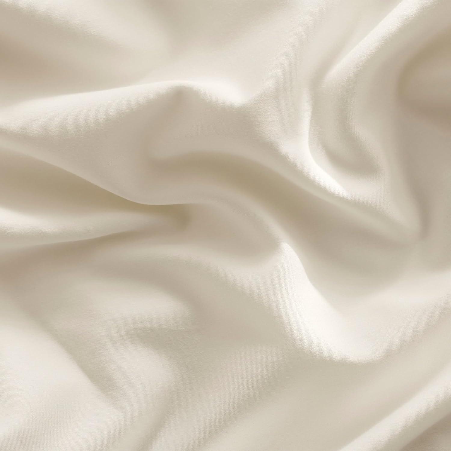 imageBoll ampamp Branch Signature Hemmed Fitted Sheet King White 100 Organic Cotton 1 Fitted Sheet OnlyCream