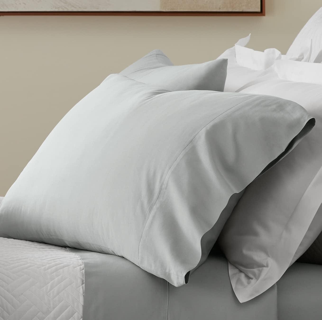 imageBoll ampamp Branch Signature Hemmed Pillowcase Set Standard White Luxury 100 Organic Cotton Buttery Soft and Breathable Softer with Every Wash 2 Pillowcases IncludedShore