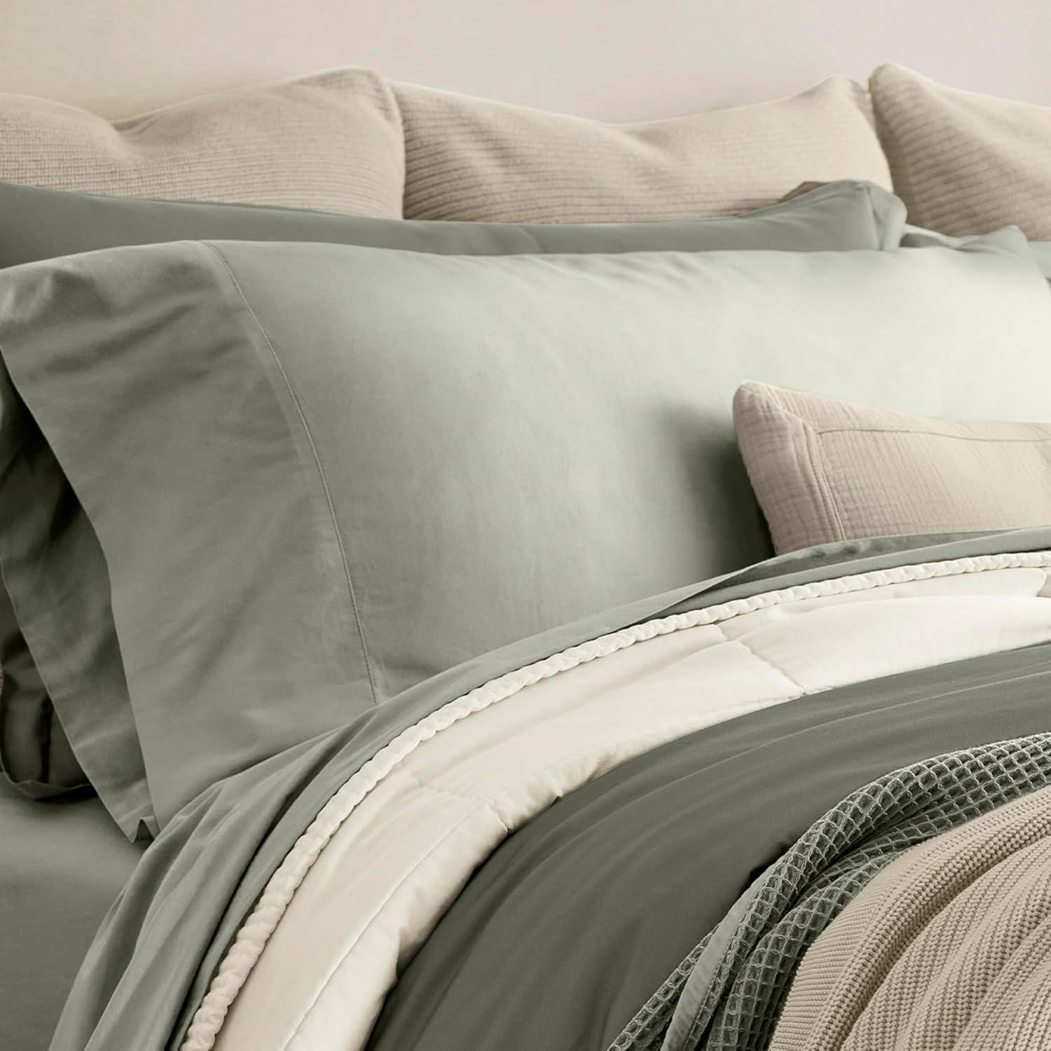 imageBoll ampamp Branch Signature Hemmed Pillowcase Set Standard White Luxury 100 Organic Cotton Buttery Soft and Breathable Softer with Every Wash 2 Pillowcases IncludedSageleaf