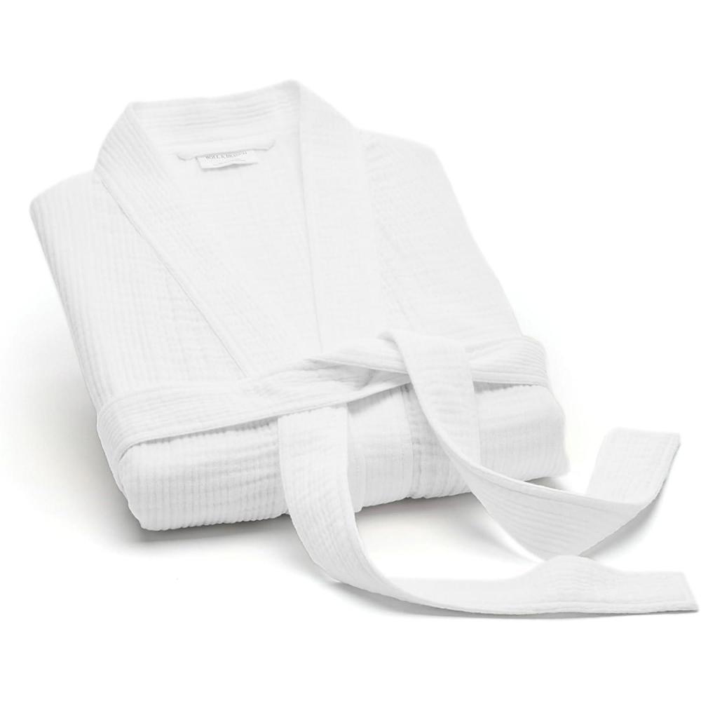 imageBOLL ampamp BRANCH Dream Robe 100 Organic Cotton Ultra Soft Lightweight Breathable and Pre Shrunk UnisexWhite