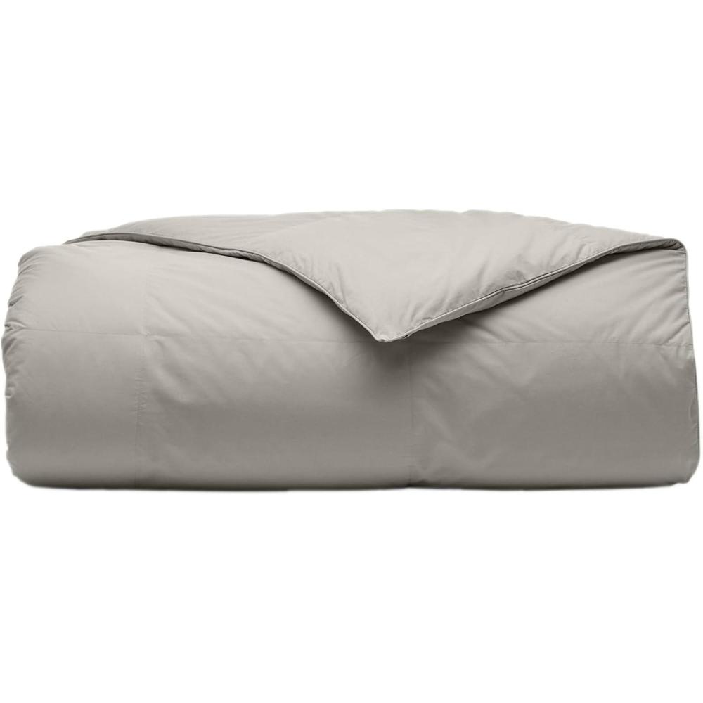 imageBOLL ampamp BRANCH Percale Quilted Down Comforter KingCal King Cream Duvet Insert and Cover in One Layer 100 Luxury Organic Cotton Ethically Sourced TripleWashed Down 1 ComforterPewter