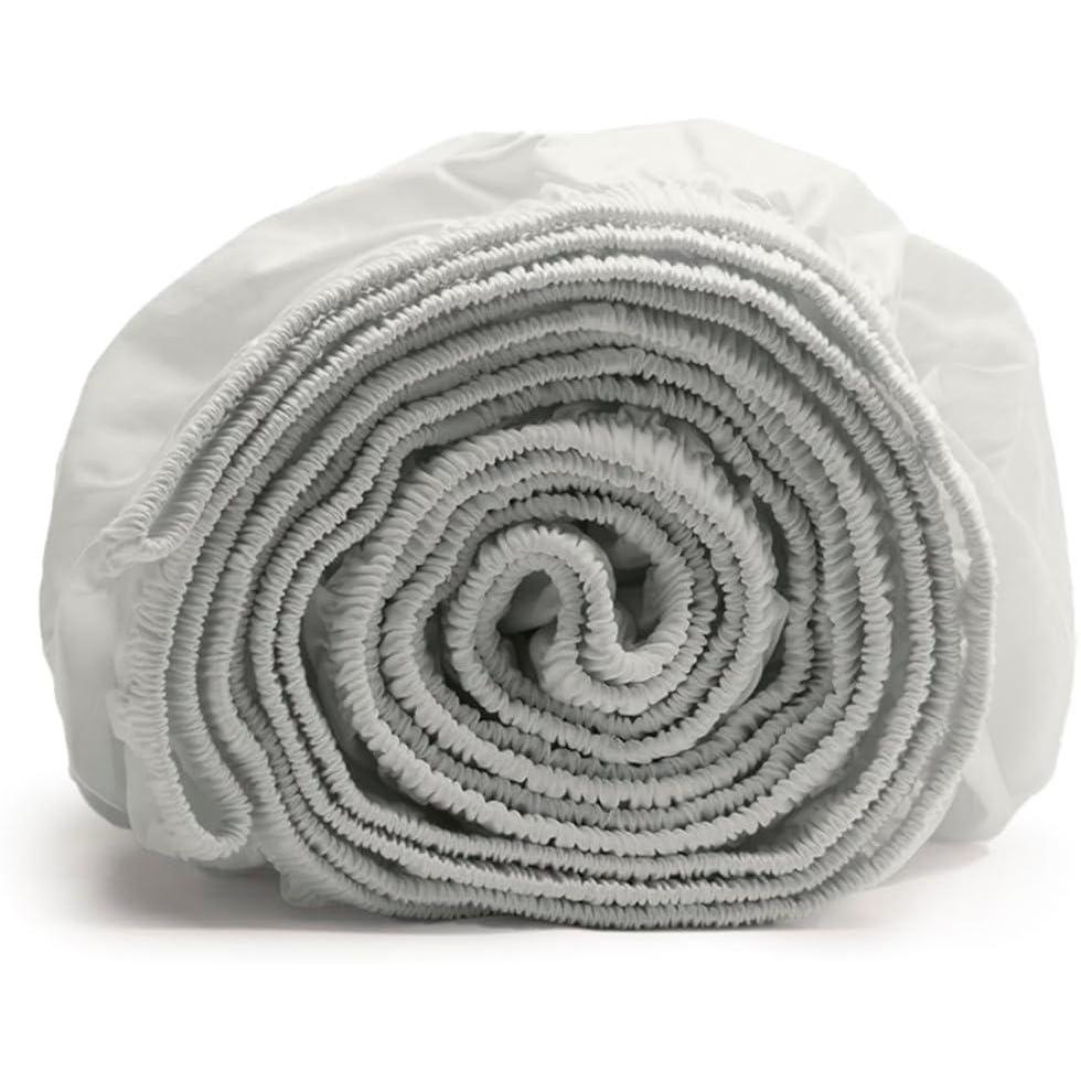 imageBoll ampamp Branch Signature Hemmed Fitted Sheet King White 100 Organic Cotton 1 Fitted Sheet OnlyMist