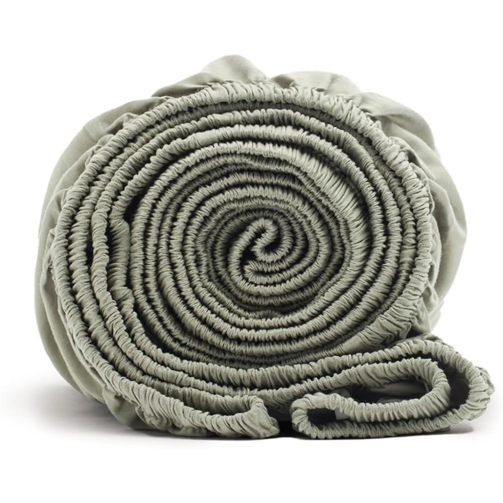 imageBoll ampamp Branch Signature Hemmed Fitted Sheet King White 100 Organic Cotton 1 Fitted Sheet OnlySageleaf