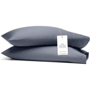 Boll & Branch Signature Hemmed Pillowcase Set – Standard, White – Luxury 100% Organic Cotton – Buttery Soft and Breathable – Softer with Every Wash – 2 Pillowcases Included(Mineral)