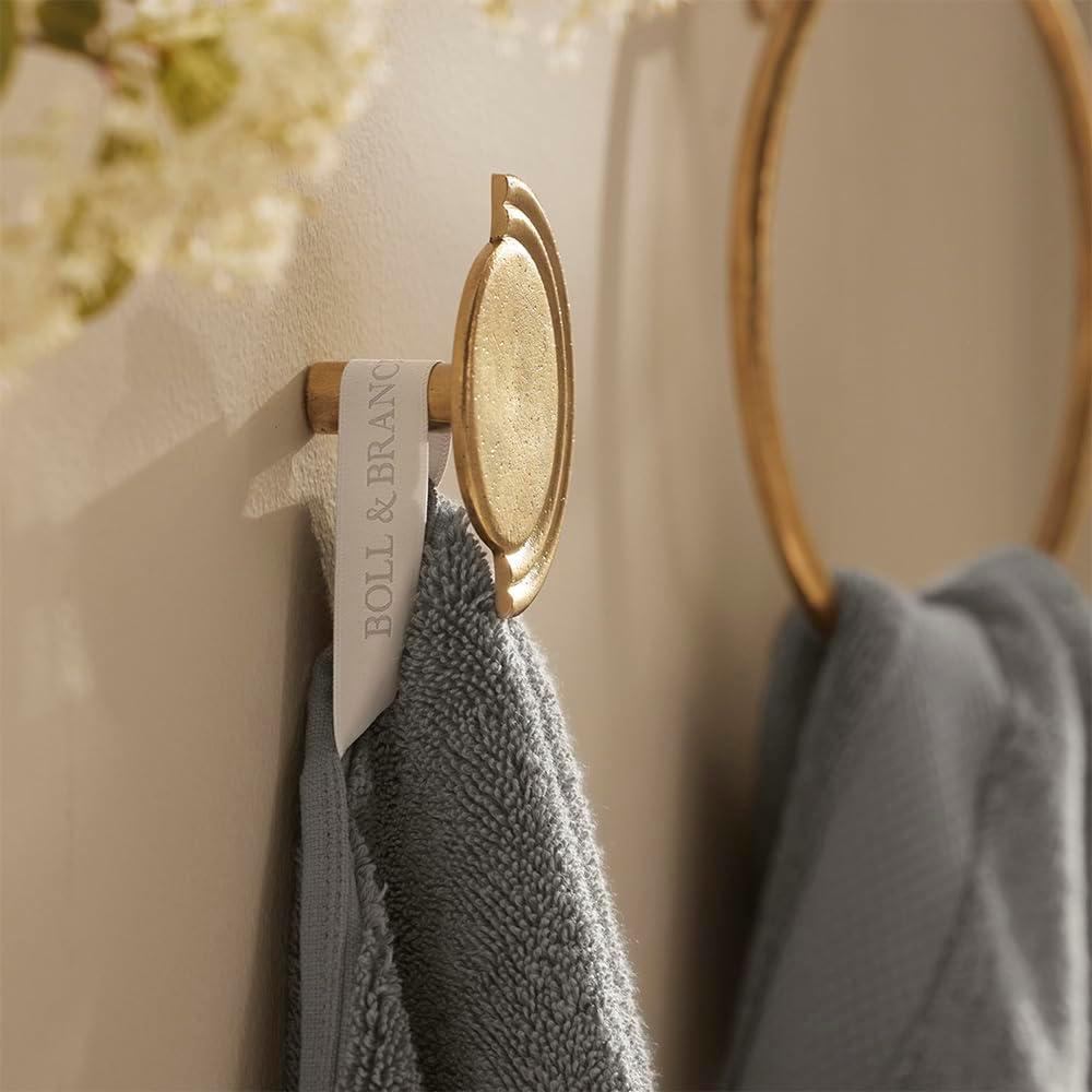 imageBOLL ampamp BRANCH Plush Bath Towel Set Cream 6 Piece Includes 2 Bath Towels 2 Hand Towels ampamp 2 Washcloths 100 Organic Cotton Ultra Soft ampamp Luxurious Quick AbsorbingStone