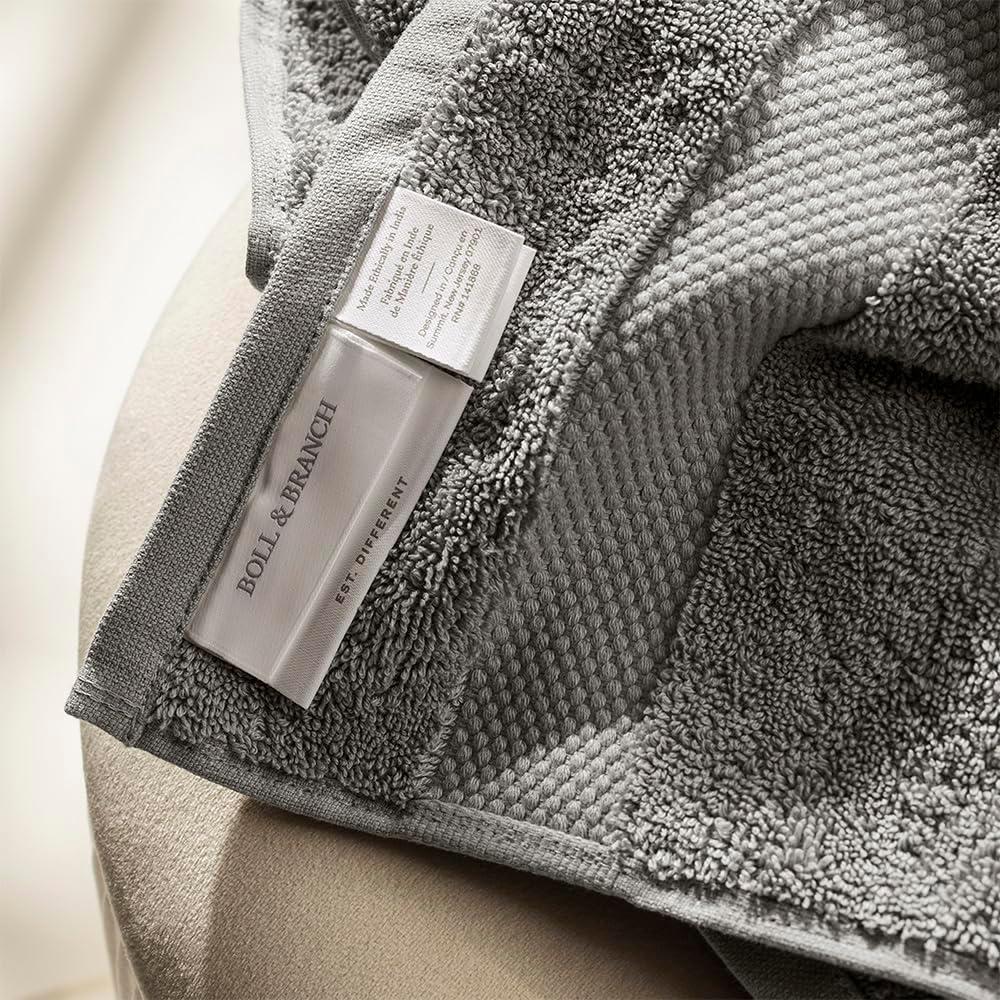 imageBOLL ampamp BRANCH Plush Bath Towel Set Cream 6 Piece Includes 2 Bath Towels 2 Hand Towels ampamp 2 Washcloths 100 Organic Cotton Ultra Soft ampamp Luxurious Quick AbsorbingStone