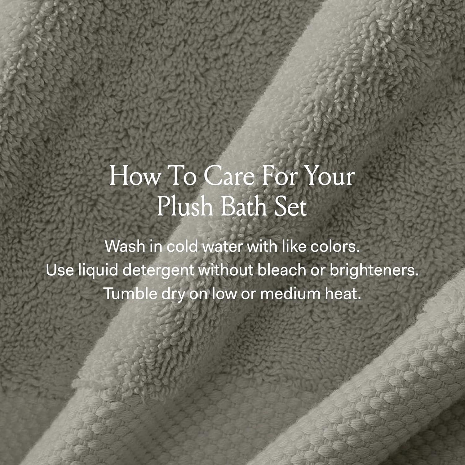 imageBOLL ampamp BRANCH Plush Bath Towel Set Cream 6 Piece Includes 2 Bath Towels 2 Hand Towels ampamp 2 Washcloths 100 Organic Cotton Ultra Soft ampamp Luxurious Quick AbsorbingDusty Rose