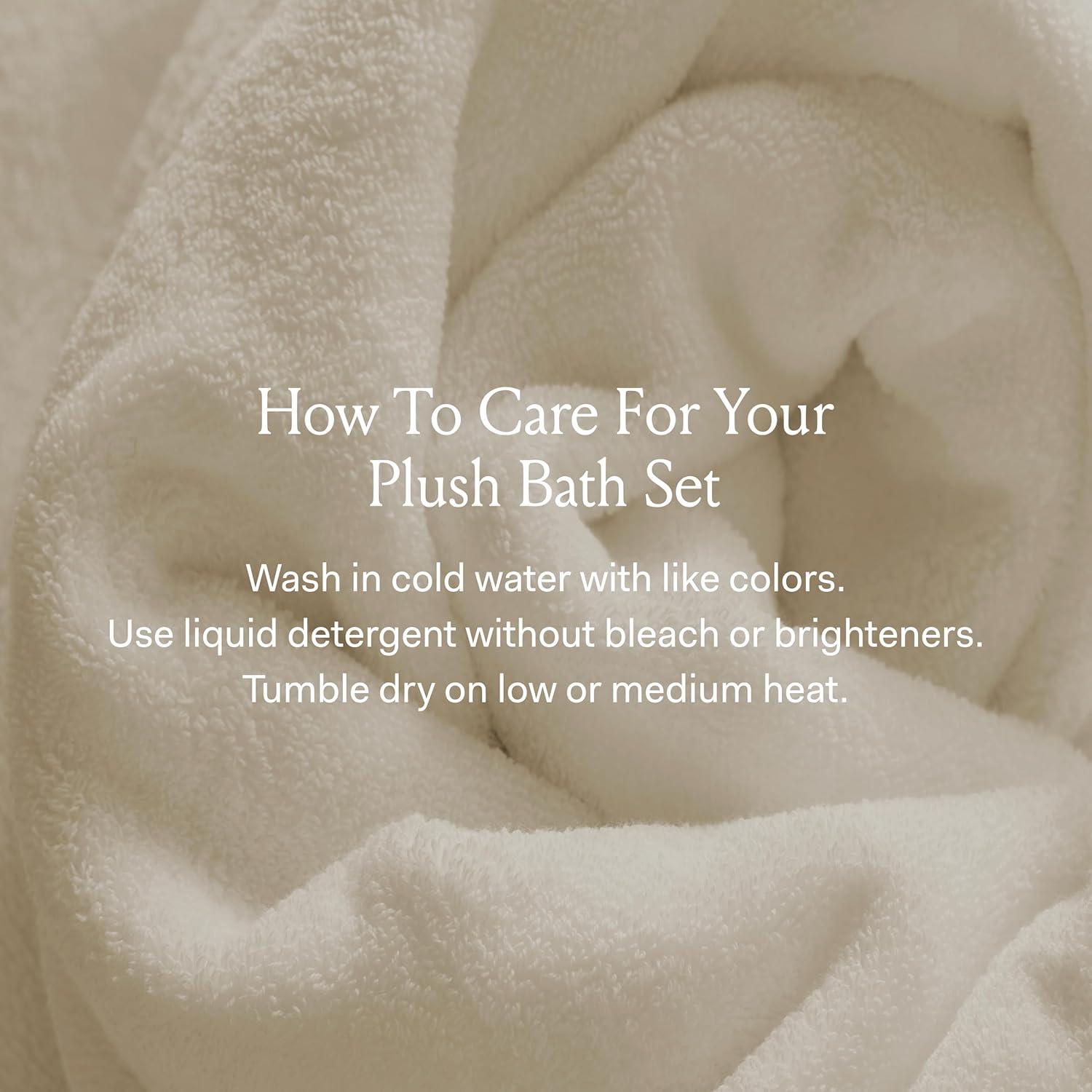 imageBOLL ampamp BRANCH Plush Bath Towel Set Cream 6 Piece Includes 2 Bath Towels 2 Hand Towels ampamp 2 Washcloths 100 Organic Cotton Ultra Soft ampamp Luxurious Quick AbsorbingDusty Rose