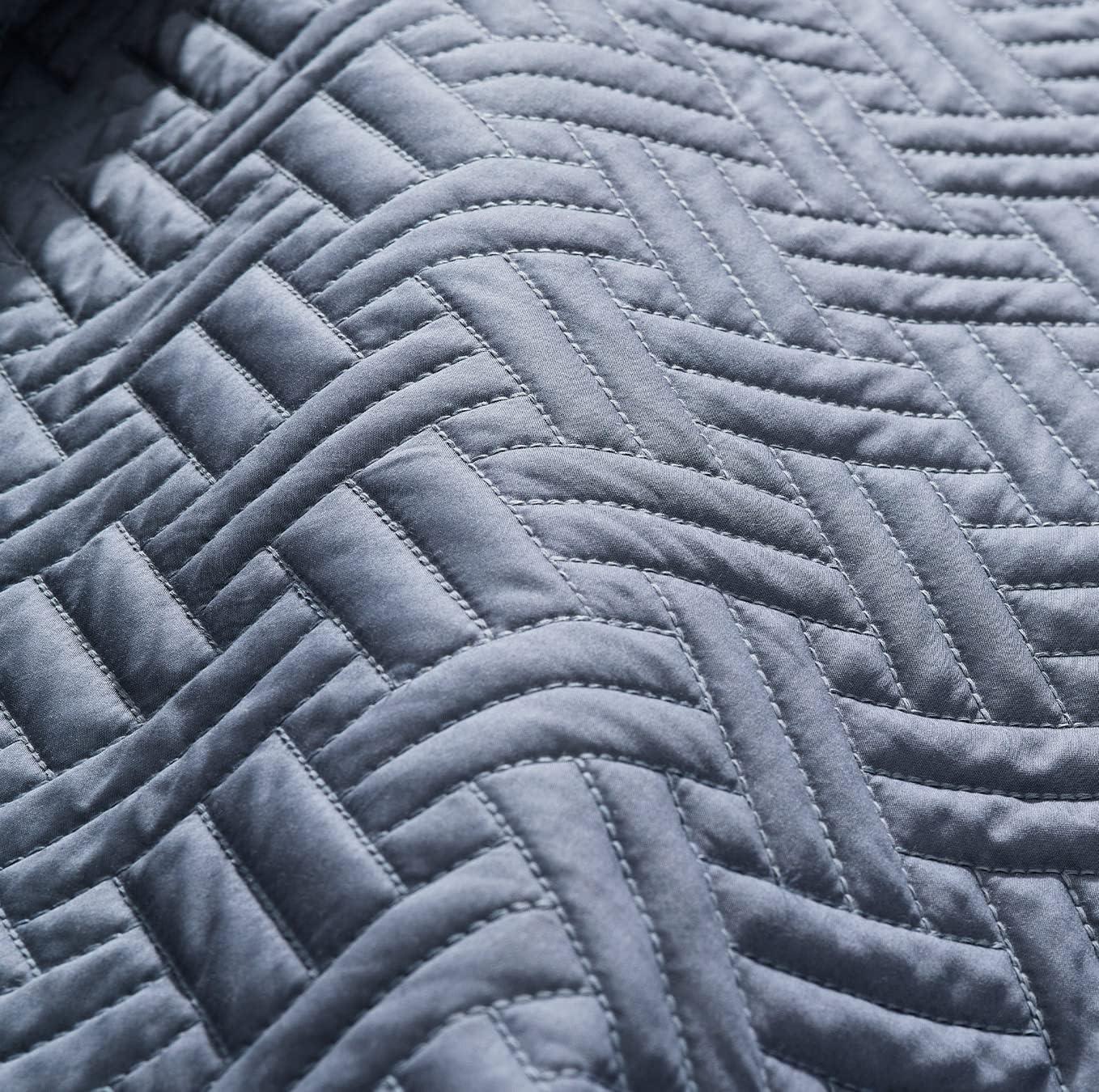 imageBOLL ampamp BRANCH Signature Basketweave Quilt Set Prime Exclusive Twin White Luxury 100 Organic Cotton 1 Bedspread 2 Shams Soft and BreathableMineral