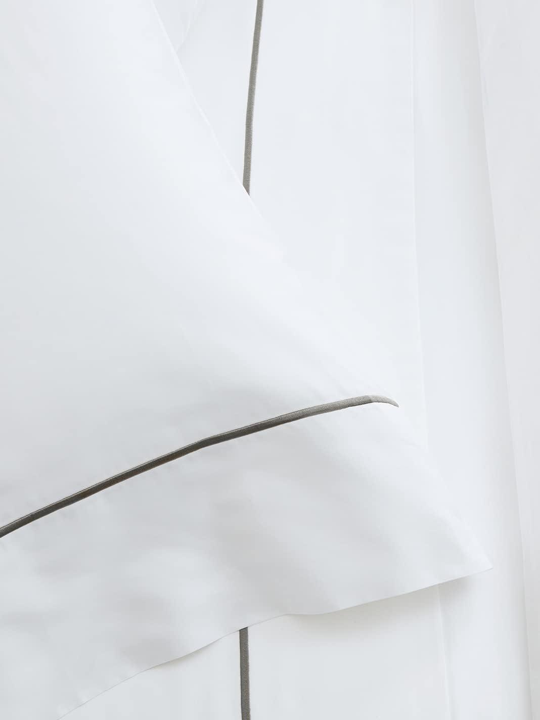 imageBOLL ampamp BRANCH Signature Embroidered Sheet Set Full WhiteShore Luxury 100 Organic Cotton 1 Flat Sheet 2 Fitted Sheet 2 PillowcasesWhiteStone