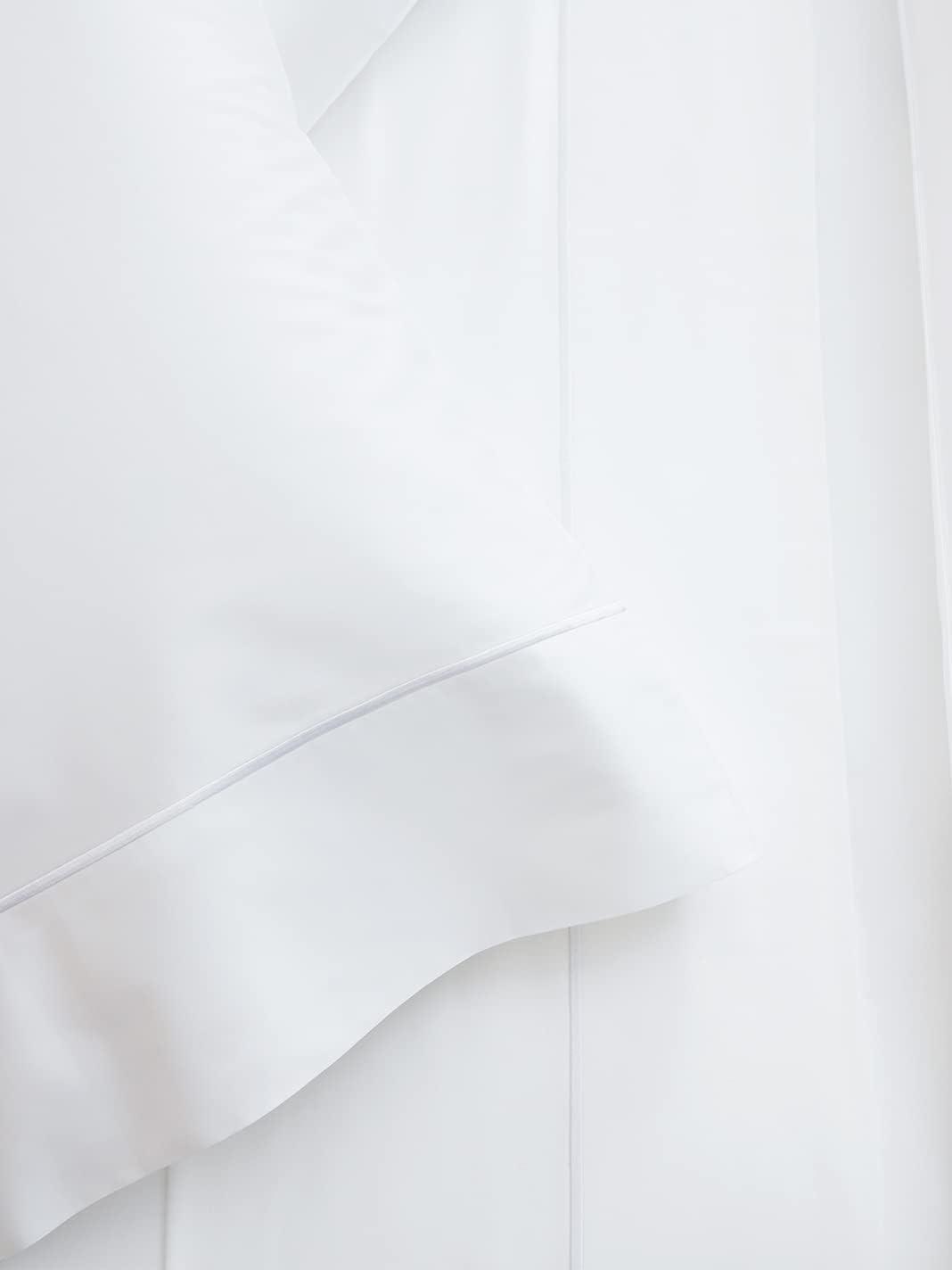 imageBOLL ampamp BRANCH Signature Embroidered Sheet Set Full WhiteShore Luxury 100 Organic Cotton 1 Flat Sheet 2 Fitted Sheet 2 PillowcasesWhiteWhite