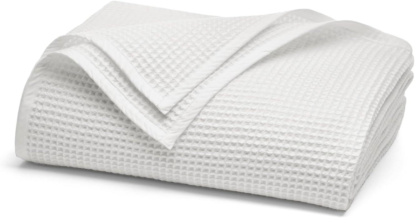 imageBOLL ampamp BRANCH Waffle ampamp Signature Prime Exclusive Bundle 1 Sheet Set White King 1 Waffle Blanket White KingCal King 100 Organic Luxury Cotton
