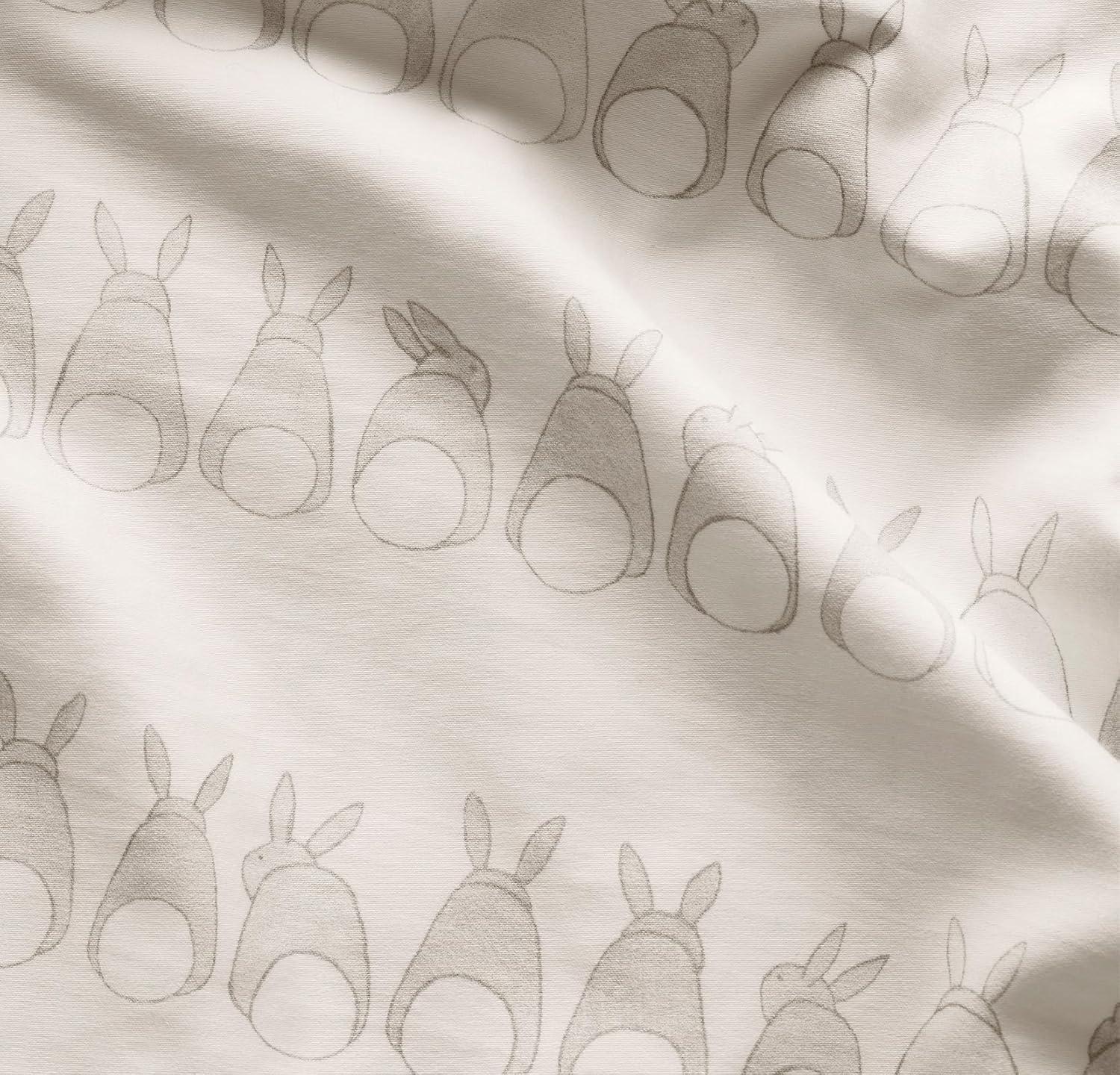 imageBoll ampamp Branch Signature Hemmed Fitted Baby Crib Sheet for Boys and Girls One Size Natural ToxinFree Soft 100 Organic Cotton TopStitched Elastic Band Secure Fit for Standard CribsCottontail