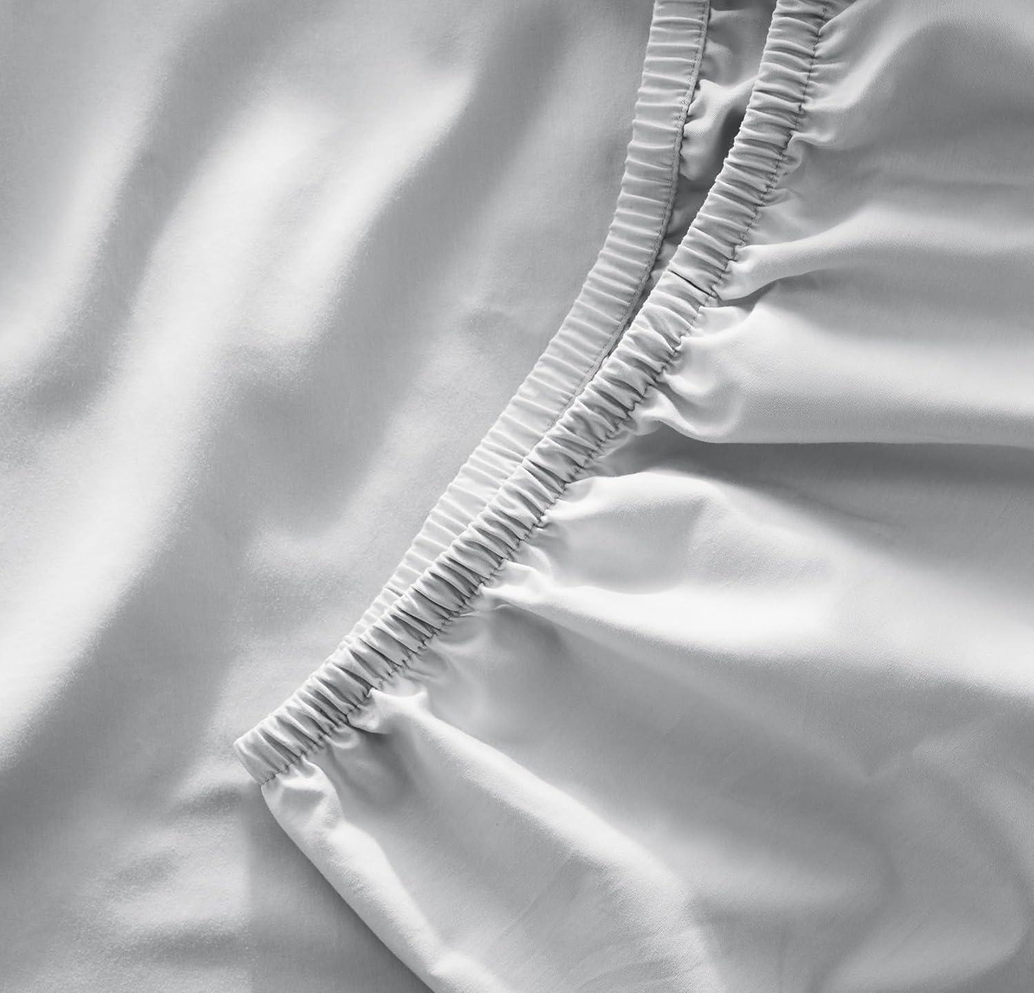 imageBoll ampamp Branch Signature Hemmed Fitted Baby Crib Sheet for Boys and Girls One Size Natural ToxinFree Soft 100 Organic Cotton TopStitched Elastic Band Secure Fit for Standard CribsSky