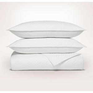 BOLL & BRANCH Signature Basketweave Quilt Set – Prime Exclusive – Twin, White – Luxury 100% Organic Cotton – 1 Bedspread, 2 Shams – Soft and Breathable(White)